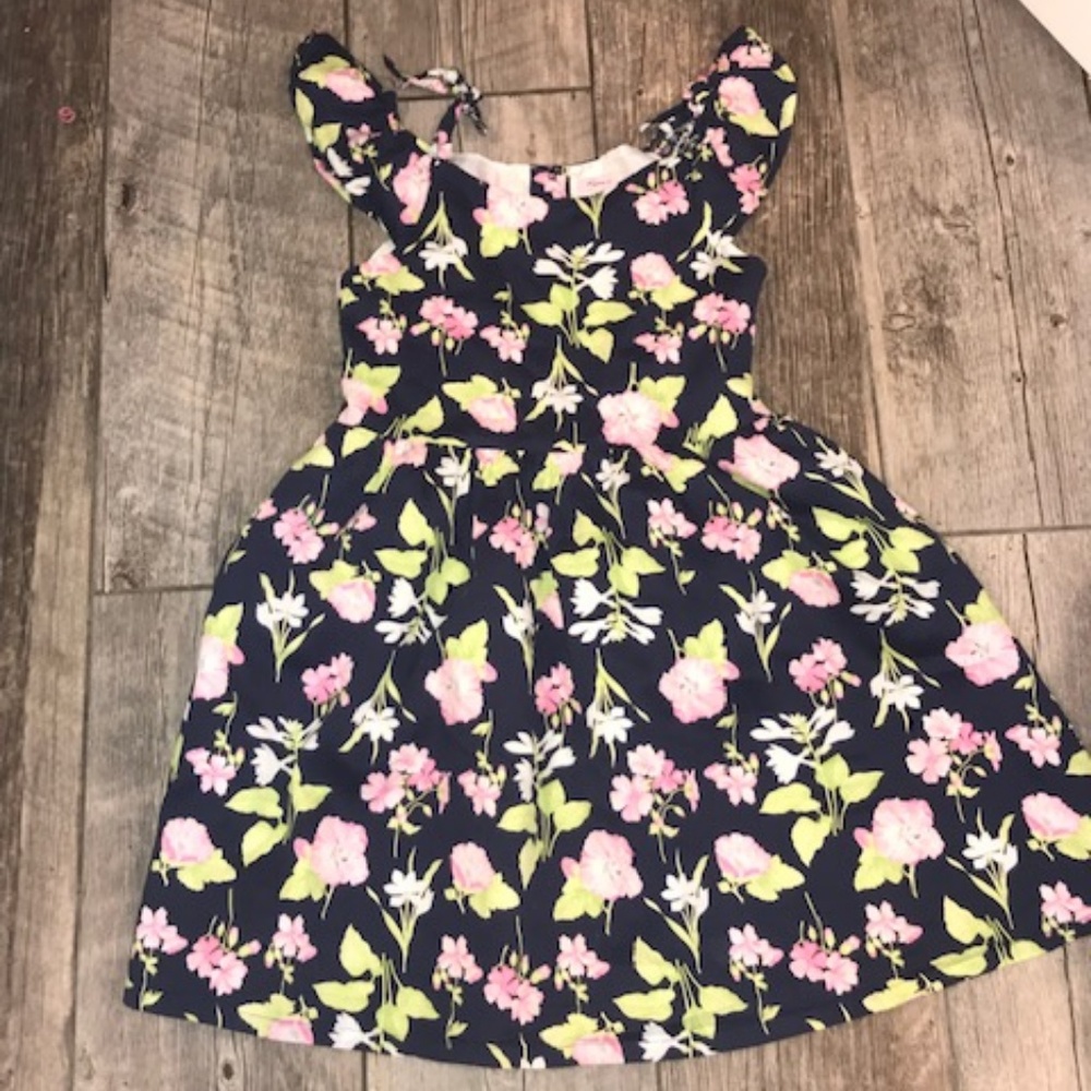 Navy & Floral Dress